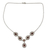 Garnet Y-necklace, 'Passion's Truth' - Indian Y-necklace in Garnet and Sterling Silver