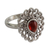 Garnet ring, 'Passion's Truth' - Hand Crafted Indian Ring in Garnet and Sterling Silver