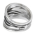 Sterling silver band ring, 'The River' - Wide Band Ring in Sterling Silver Hand Crafted in Thailand (image 2b) thumbail