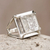 Quartz cocktail ring, 'Charm of Lima' - Artisan Crafted Clear Quartz Ring Peru Jewelry (image 2) thumbail