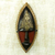 Afrikanische Holzmaske - Afrikanische Maske aus geprägtem Messing und handgeschnitztem Holz