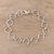 Sterling silver link bracelet, 'Contemporary Squares' - Square Sterling Silver Link Bracelet from India