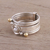 Cultured pearl meditation spinner ring, 'Luminous Floral' - Cultured Pearl and Sterling Silver Meditation Spinner Ring (image 2b) thumbail