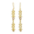 Gold vermeil citrine dangle earrings, 'Sunny Ribbons' - Gold Vermeil and Citrine Earrings from India Jewelry