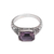 Amethyst single stone ring, 'Padang Galak Beauty' - Faceted Purple Amethyst Single Stone Ring from Bali thumbail