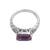 Amethyst single stone ring, 'Padang Galak Beauty' - Faceted Purple Amethyst Single Stone Ring from Bali (image 2e) thumbail