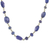 Gold accented tanzanite station necklace, 'Relaxing Season' - 18k Gold Plated Tanzanite Link Necklace from Thailand