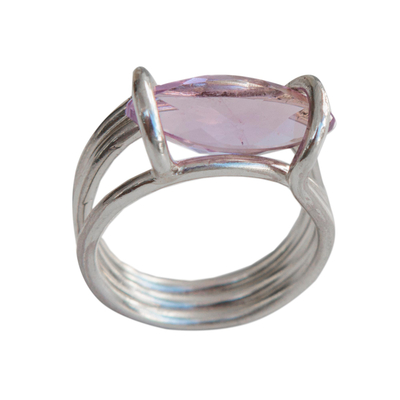 Amethyst cocktail ring, 'Purple Majesty' - Brazilian Artisan Crafted Amethyst Cocktail Rng
