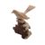 Wood sculpture, 'Canary Flight' - Hand-Carved Canary Flight Jempinis Wood Bird Sculpture thumbail