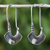 Sterling silver hoop earrings, 'Hollow Bell' - Women's Sterling Silver Hoop Earrings (image 2b) thumbail