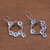 Sterling silver dangle earrings, 'Jepun Garland' - Frangipani Flower Sterling Silver Dangle Earrings from Bali (image 2b) thumbail