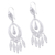 Silver chandelier earrings, 'White Autumn' - Fine Silver Chandelier Earrings (image 2b) thumbail