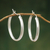 Sterling silver hoop earrings, 'Minimalist Magic' - Silver Hoop Earrings Sterling 925 Simple Classic (image 2) thumbail