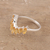 Citrine band ring, 'Golden Array' - 2-Carat Citrine Band Ring from India (image 2b) thumbail