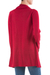 Cardigan sweater, 'Red Waterfall Dream' - Long Sleeved Red Cardigan Sweater from Peru (image 2c) thumbail