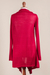 Cardigan sweater, 'Red Waterfall Dream' - Long Sleeved Red Cardigan Sweater from Peru (image 2f) thumbail