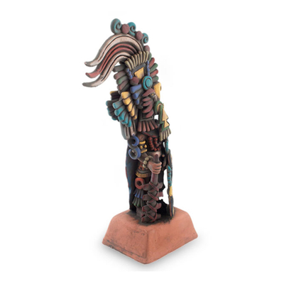 Ceramic sculpture, 'Eagle Warrior' (medium) - Collectible Museum Replica Ceramic Sculpture (Medium)