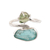 Apatite cocktail ring, 'Nugget Appeal' - Wrap-Style Apatite Cocktail Ring from India