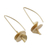 Gold plated sterling silver drop earrings, 'Seductive Spirals' - Gold Plated Sterling Silver Drop Earrings from Peru