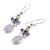Rainbow moonstone dangle earrings, 'Eternal Charisma' - Rainbow Moonstone, Amethyst and Peridot Earrings from India