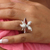Carnelian flower ring, 'Petal Play' - Carnelian flower ring (image 2b) thumbail