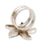 Carnelian flower ring, 'Petal Play' - Carnelian flower ring (image 2c) thumbail