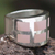 Rose quartz band ring, 'Windows' - Inlaid Rose Quartz Ring