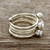 Cultured pearl cocktail ring, 'White Glow' - Cultured Pearl Cocktail Ring Crafted in India (image 2b) thumbail