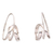 Sterling silver hoop earrings, 'Modern Curls' - Modern Sterling Silver Hoop Earrings from Bali thumbail