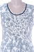 Viscose sundress, 'Azure Vines' - Viscose Dress with Printed Vine Motifs in Azure from India (image 2c) thumbail