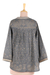 Block-printed cotton blouse, 'Paisley Elegance' - Paisley Motif Block-Printed Cotton Blouse from India