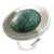 Chrysocolla cocktail ring, 'Dual Moon' - Chrysocolla Cocktail Ring