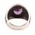 Amethyst single-stone ring, 'Om Glitter' - Om-Themed Amethyst Single-Stone Ring from India (image 2d) thumbail