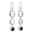 Mahogany obsidian dangle earrings, 'Impressions' - Mahogany Obsidian and Silver Earrings