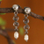 Cultured pearl dangle earrings, 'Dreams' - Pearl and Oxidized Silver Dangle Earrings