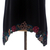 Rayon blouse, 'Flower Colors in Black' - Floral Embroidered Rayon Blouse in Black from Bali (image 2h) thumbail