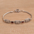 Garnet pendant bracelet, 'Kawung Blossom' - Javanese Batik Motif Pendant Bracelet with Garnets (image 2) thumbail