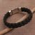 Pulsera de cuero para hombre - Pulsera trenzada de cuero para hombre de Bali