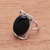Onyx single-stone ring, 'Deep Soul' - Black Onyx Single-Stone Ring Crafted in Bali (image 2c) thumbail