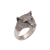 Men's garnet ring, 'Wildest Nature' - Men's Garnet and Sterling Silver Wild Cat Ring from Bali (image 2d) thumbail