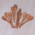 Holzgabel- und Löffelset, (12er-Set) - Handgeschnitztes Set aus zwölf Holzgabeln und Löffeln