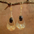 Gold vermeil onyx earrings, 'Lavish Filigree' - Gold Vermeil Onyx Earrings