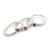Amethyst stacking rings, 'Islands' (set of 3) - Unique Amethyst Stacking Rings (Set of 3)