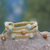 Amazonite Shambhala-style bracelet, 'Peaceful Nature' - Fair Trade Macrame Amazonite Shambhala-style Bracelet (image 2) thumbail