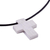 Men's leather necklace, 'Southern Cross' - Men's Peruvian Cross Fine Silver Cord Necklace