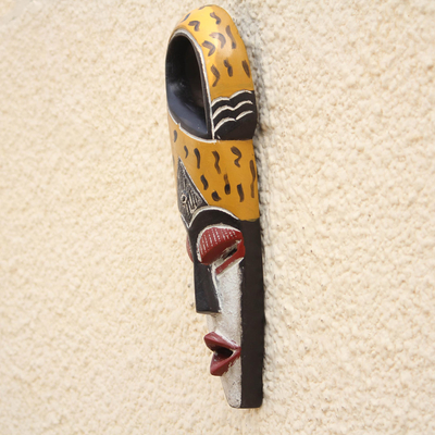 African wood mask, 'Harvest Chief' - Unique Wood Mask