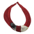 Leather and bone statement necklace, 'Ghanaian Nooma' - Ghanaian Red Leather and Bone Statement Cord Necklace thumbail