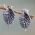 Sterling silver button earrings, 'Everlasting Leaves' - Leaf-shaped Sterling Silver Button Earrings from Peru