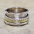 Sterling silver meditation spinner ring, 'Spinning Grace' - Handcrafted Sterling Silver and Brass Indian Spinner Ring (image 2) thumbail