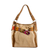 Leather accent cotton tote, 'Ixcaco Colors' - Leather Accent Cotton Tote Handwoven in Guatemala